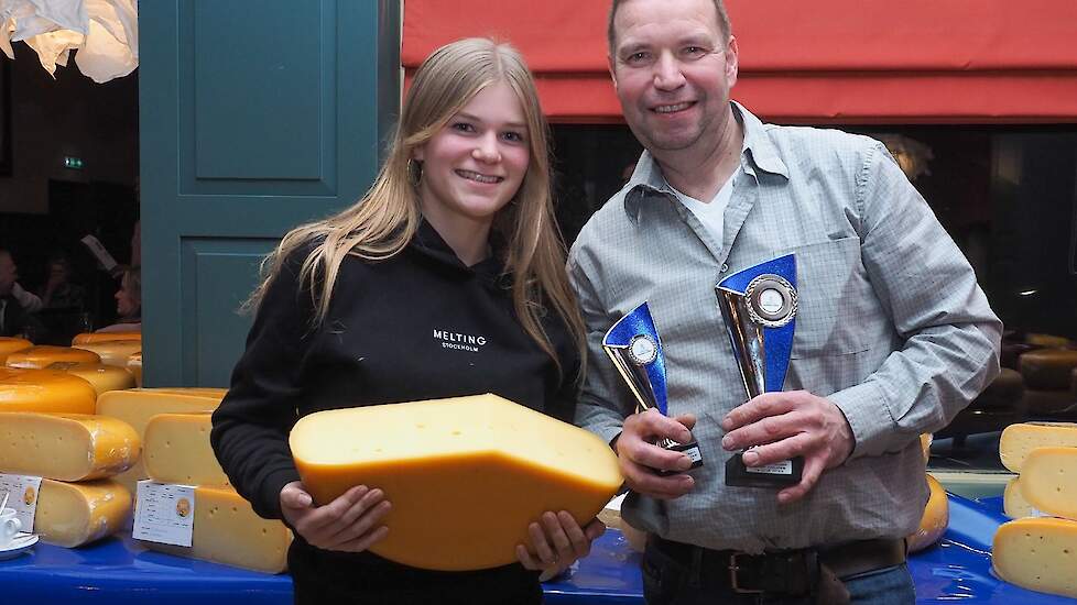 Het duo Van der Plas (Annahoeve in Sassenheim) was de winnaar in de categorie 'jonge Goudse'.