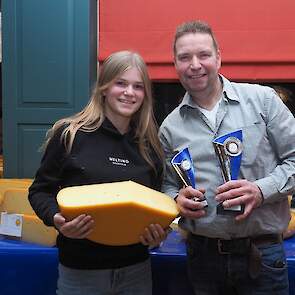 Het duo Van der Plas (Annahoeve in Sassenheim) was de winnaar in de categorie 'jonge Goudse'.